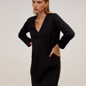 Mango V-Neckline Dress Multi Coloured